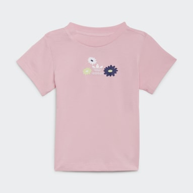 Girls Originals Pink Flower Print Shorts and Tee Set
