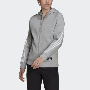 Women's Sportswear Grey adidas Sportswear Future Icons 3-Stripes Hooded Track Jacket