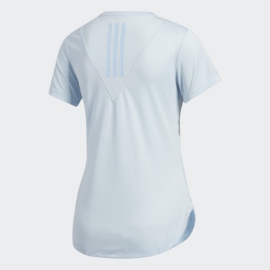 Dames Hardlopen Blauw Training 3-Stripes T-shirt HEAT.RDY