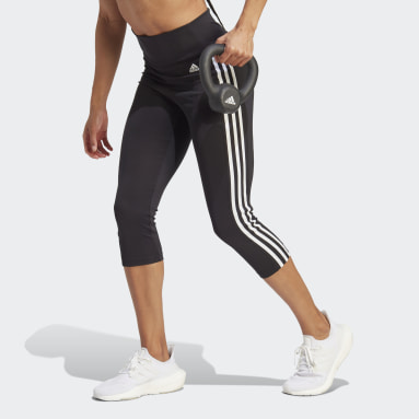 Tight Designed To Move High-Rise 3-Stripes 3/4 Sport Noir Femmes Yoga