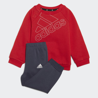 Děti Sportswear červená Mikina a kalhoty adidas Essentials Logo (unisex)