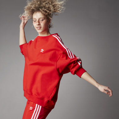 Ladies red sweatshirt clearance