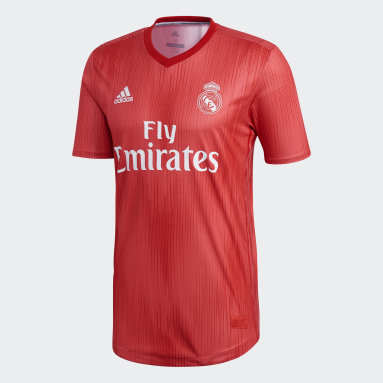 Heren Voetbal Rood Real Madrid Authentiek Derde Shirt