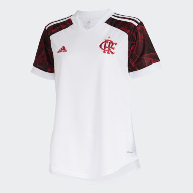 Camisa 2 CR Flamengo 21/22 Branco Mulher Futebol