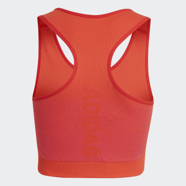 Girls Sportswear Röd Aeroknit AEROREADY Training Seamless Fitted Tank Top