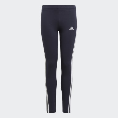 Girls navy adidas leggings clearance