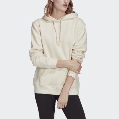 Sudadera con capucha Adicolor Essentials Fleece Blanco Mujer Originals