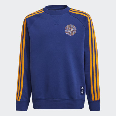 Youth Soccer Blue Real Madrid Crew Sweatshirt