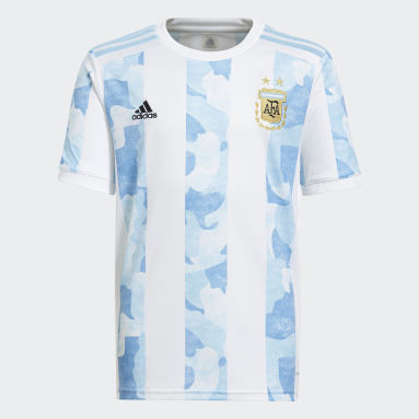 Camisola Principal da Argentina Branco Criança Futebol