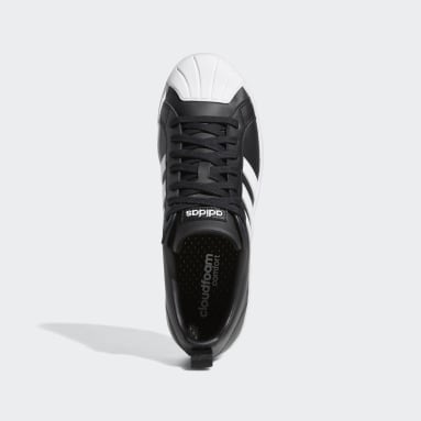 Men Sport Inspired Black Streetcheck Cloudfoam Court Low Shoes