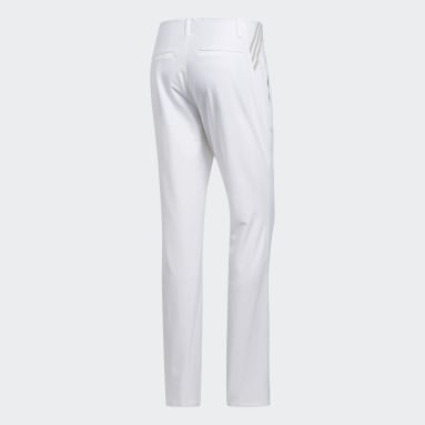 Men Golf White Ultimate365 3-Stripes Tapered Pants