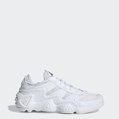 chunky white adidas sneakers
