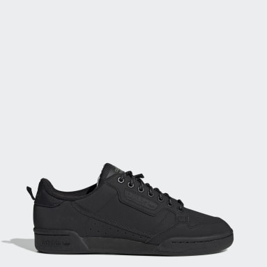 all black adidas continental 80