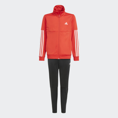 junior red adidas tracksuit