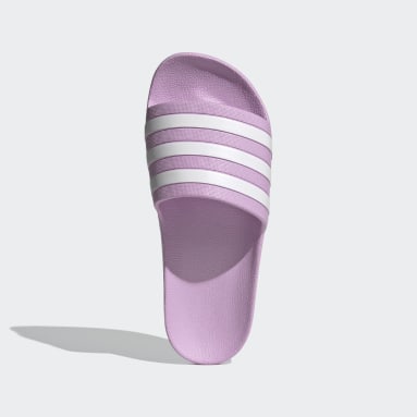 purple slides adidas