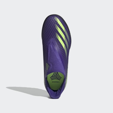 purple kids football boots