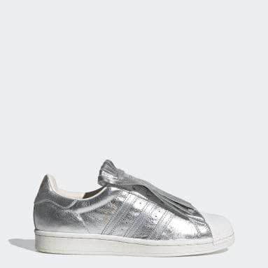 ladies adidas silver trainers