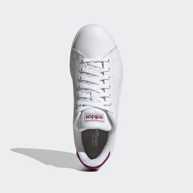 adidas neo advantage white pink
