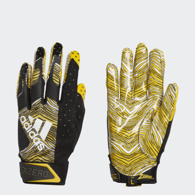 blue and white adidas football gloves