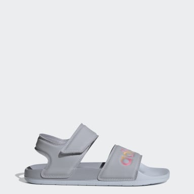 adidas slippers grey