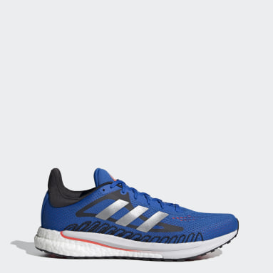 blue adidas running trainers