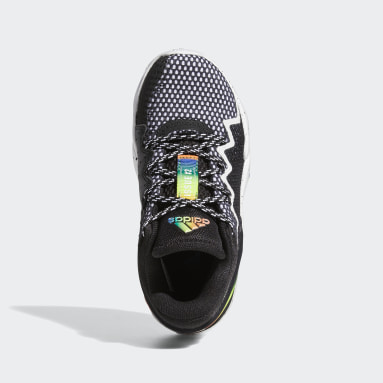 adidas black and rainbow shoes