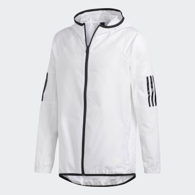 mens white adidas windbreaker