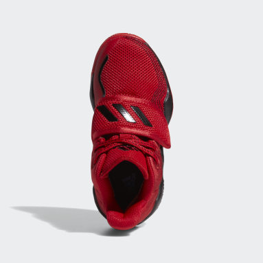 red black and white adidas high tops