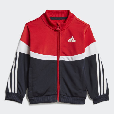 junior red adidas tracksuit