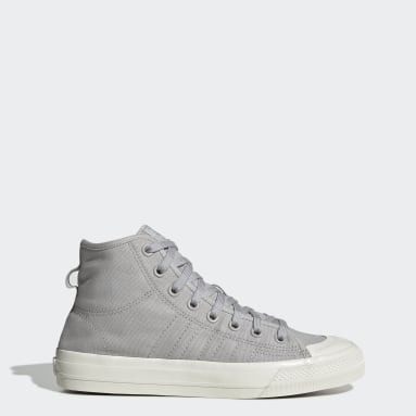 grey adidas shoes high tops