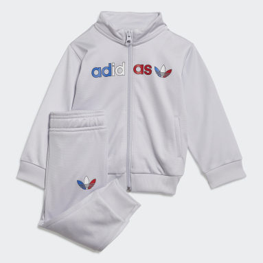 girls grey adidas tracksuit