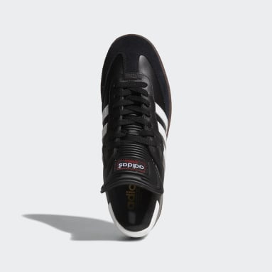 adidas black leather shoes