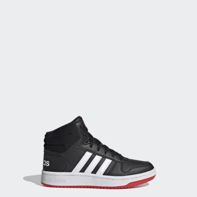 red adidas high top shoes