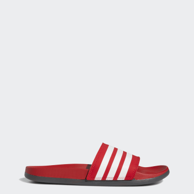 red adidas sandals