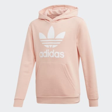 pink adidas hoodie kids