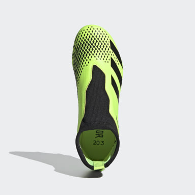 green adidas laceless football boots