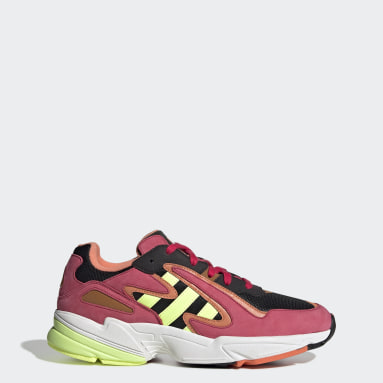 pink adidas yung trainers