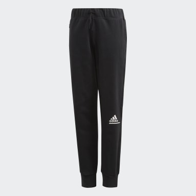 black cuffed tracksuit bottoms