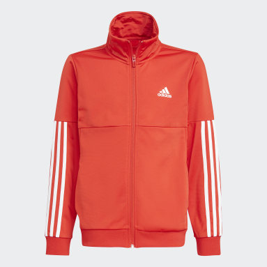 youth adidas tracksuit red