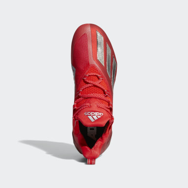 red and yellow football cleats