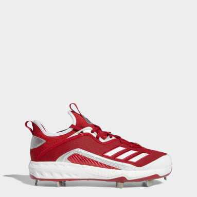 red adidas baseball cleats
