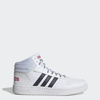 white high top adidas shoes