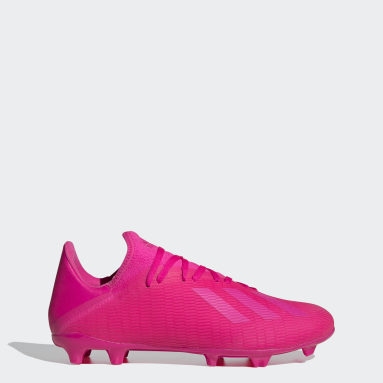 bright pink football boots