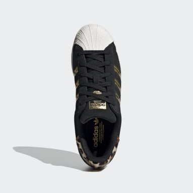 womens black superstars