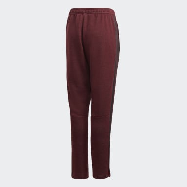 burgundy jogging bottoms