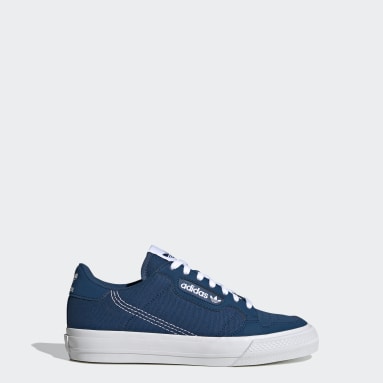 adidas originals continental 80 vulc trainers in blue