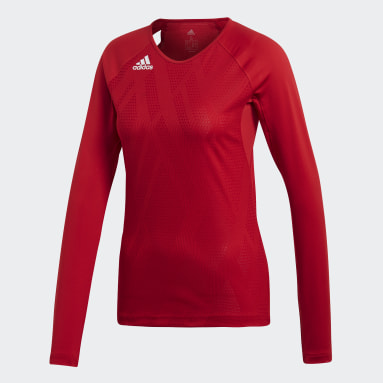 adidas red t shirt women's