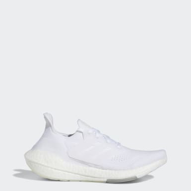 adidas all white running shoes
