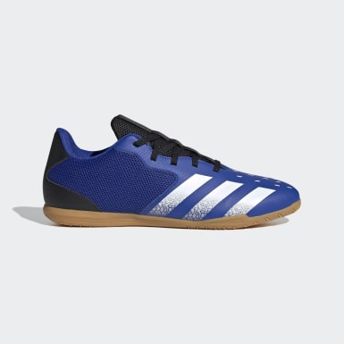 blue indoor soccer shoes