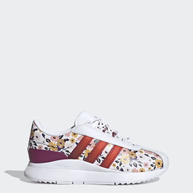 adidas shoes with flowers on them